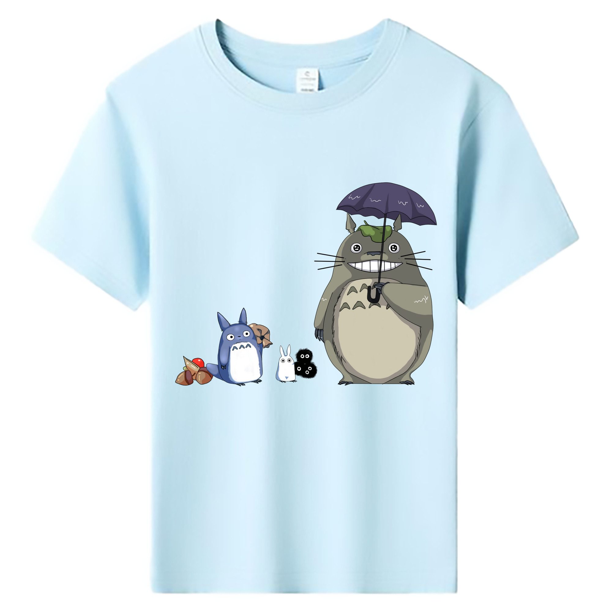 （画像用） となりのトトロ 草壁メイ 草壁サツキ My Neighbor Totoro Satsuki Kusakabe Mei Kusakabe 綿100％キッズTシャツ（フロントプリント）